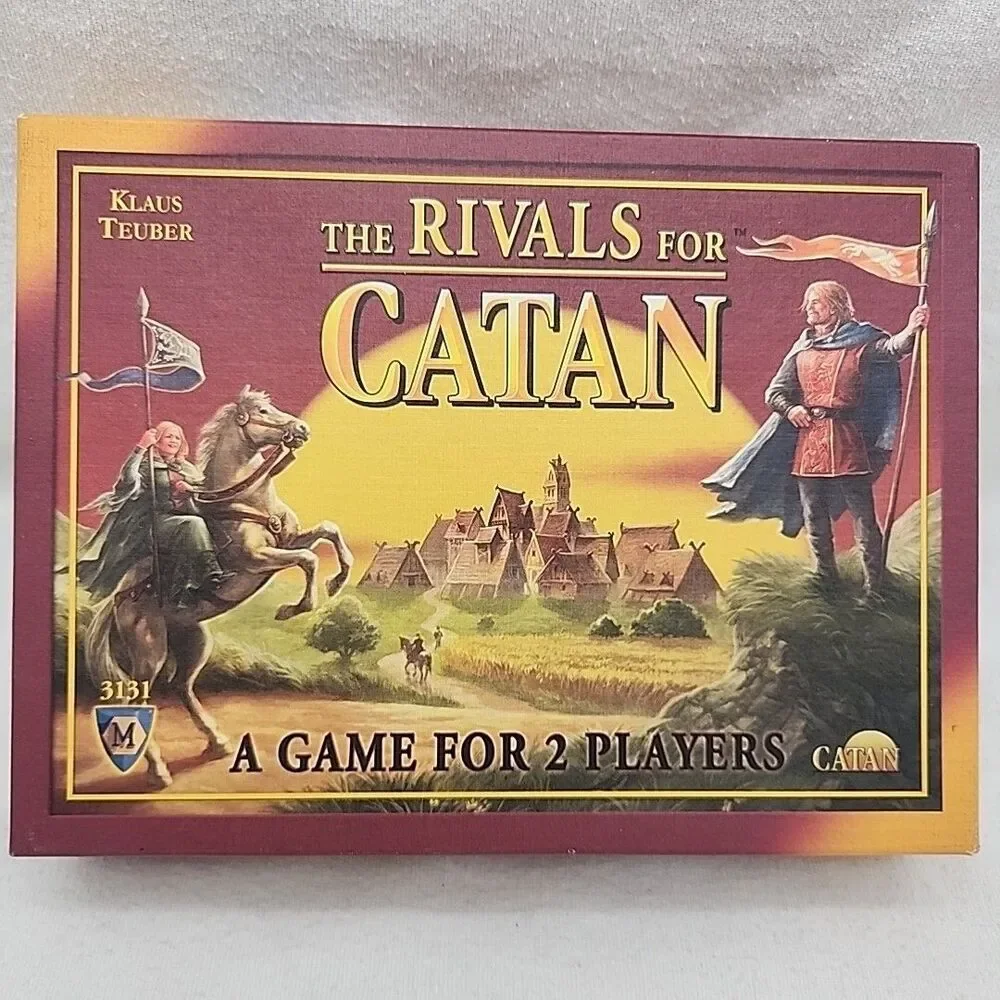 Game THE RIVALS FOR CATAN 2 Player Deluxe Card Board Develope New Land Complete